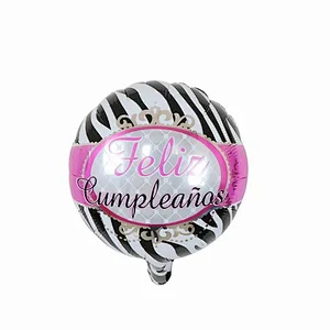 Multi-style 10 inch Spanish Happy Birthday Happy Day Feliz Cumpleanos Feliz Dia Foil Helium Balloons Birthday Party Decorations