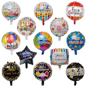 New hot selling balloons 10 inch Spanish foil balloon feliz cumpleanos wedding love balloons birthday party decoration