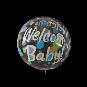 20 inch PVC Transparent Bobo Bubble Helium Balloons Birthday Wedding Party Decorations Globos