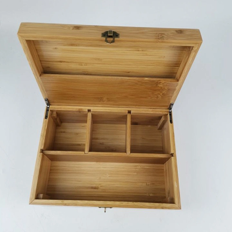 Best sell bamboo stash box weed accessories with grinder weed and smell proof glass jars