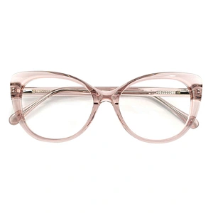 New Fashion Acetate Cat Eye Black Brown Customized Optical Reading Eyeglasses Frame for Women