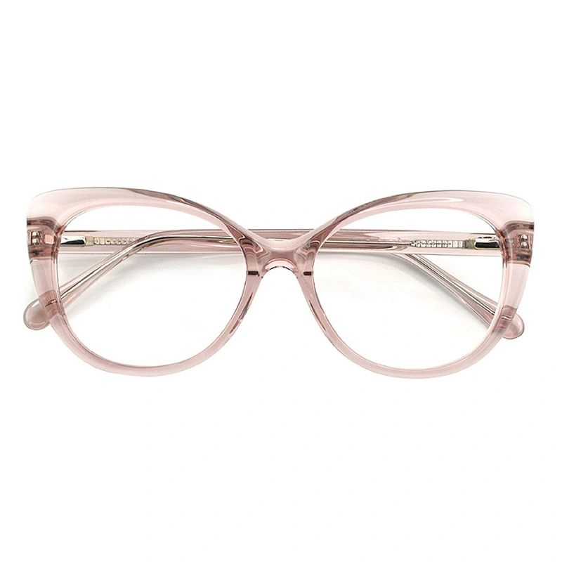 New Fashion Acetate Cat Eye Black Brown Customized Optical Reading Eyeglasses Frame for Women