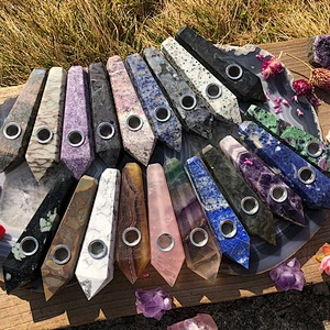 Wholesale high quality natural quartz stone crystal smoking pipes weed accessories
