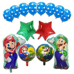 Cartoon Character Super Mario Balloon Sets For  Kids Toys Birthday Party Decoration