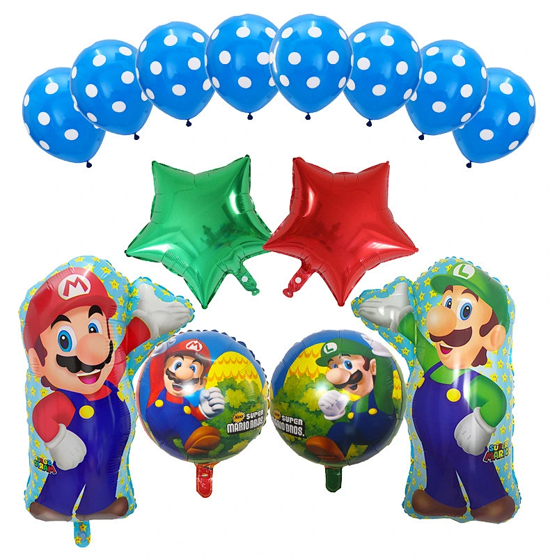 Cartoon Character Super Mario Balloon Sets For  Kids Toys Birthday Party Decoration