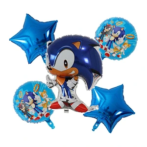 5pcs/set Sonic Balloon Garland Set for Kids Birthday Baby Shower Sonic Theme Party