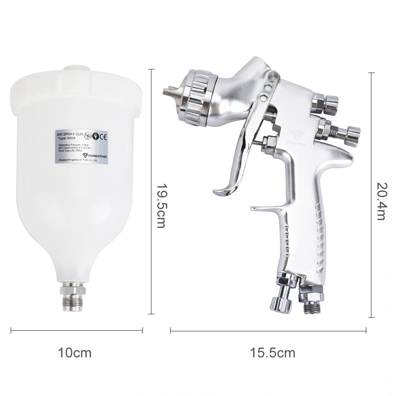RONGPENG Professional R804 HVLP Paint Spray Gun Gravity Feed Airbrush Pneumatic Tool