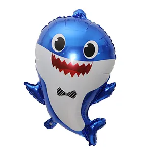 5pcs baby shark aluminum foil balloon sea animal theme birthday party decoration cartoon balloon set