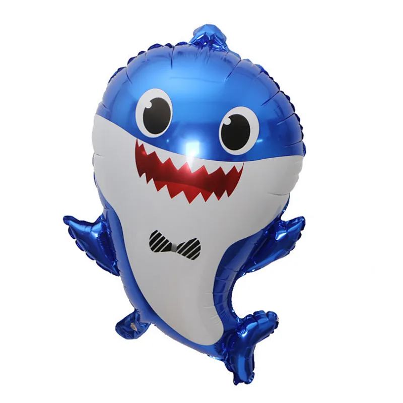 5pcs baby shark aluminum foil balloon sea animal theme birthday party decoration cartoon balloon set