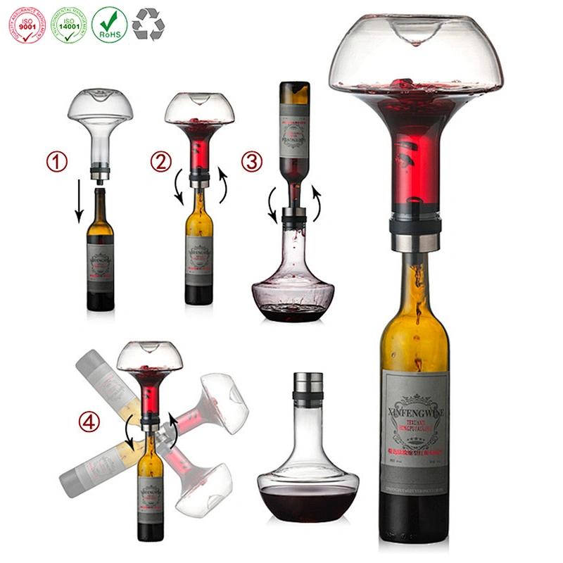 Waterfall crystal glass decanter