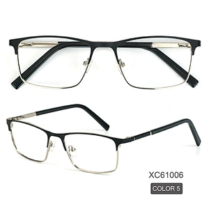 Full rim square classic metal optical frames custom logo eye glasses