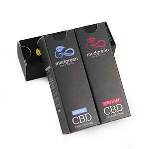 factory of 120ml cbd oil bottle package paper box with spot uv
