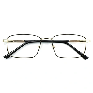 F85844 Fashion Design Men Retro Square Eyeglasses Full Rim Metal Optical Eyewear Frame