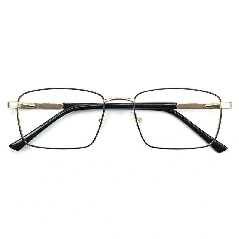 F85844 Fashion Design Men Retro Square Eyeglasses Full Rim Metal Optical Eyewear Frame