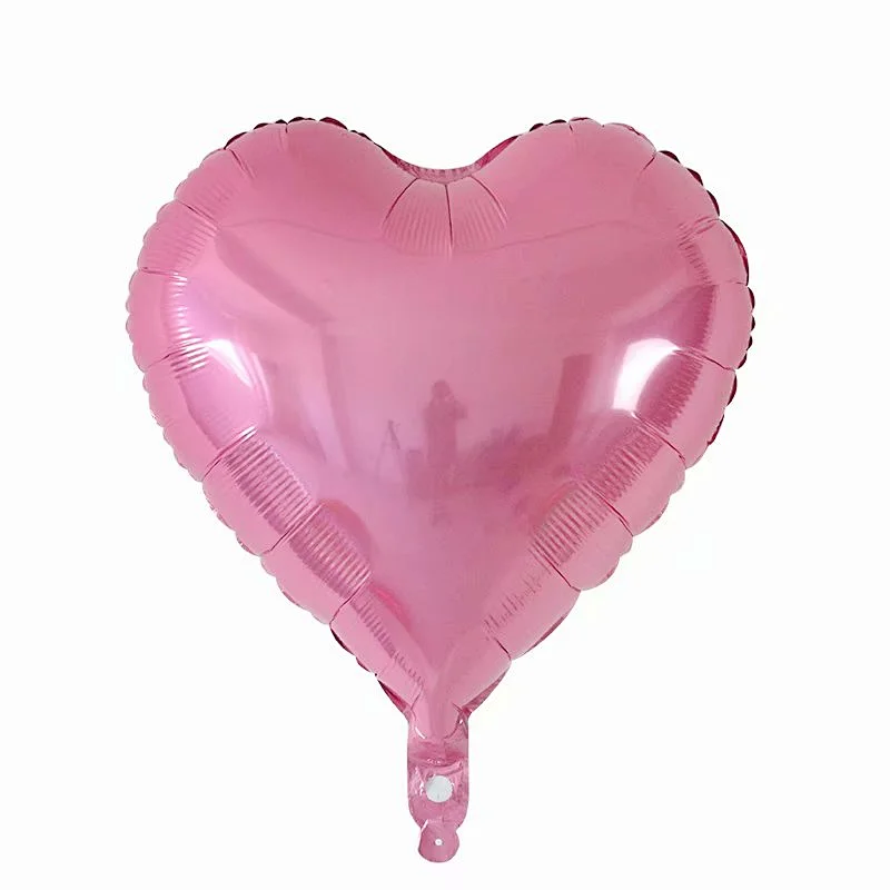 Multiple Color 18 inch Plain Pure Heart Shaped Foil Helium Balloons Birthday Party Decorations