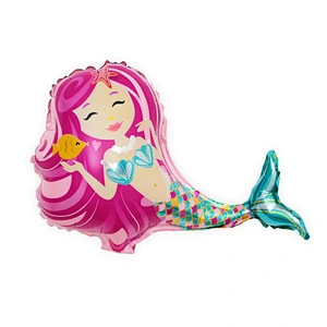 Cartoon Mermaid Foil Balloon Happy Birthday Balloons for Little Princess Baby Girl Birthday Party Decor