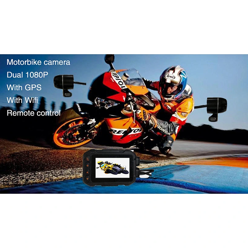 MOT-508 Motorradmamera DUAL Objektiv Full HD 1080p @ 30fps 3
