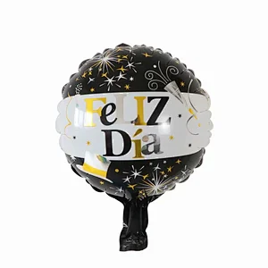 Multi-style 10 inch Spanish Happy Birthday Happy Day Feliz Cumpleanos Feliz Dia Foil Helium Balloons Birthday Party Decorations