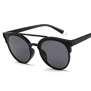 Amazon Popular Uv 400 Big Frame Double Bridges Thin Temple Womens Metal Sunglasses