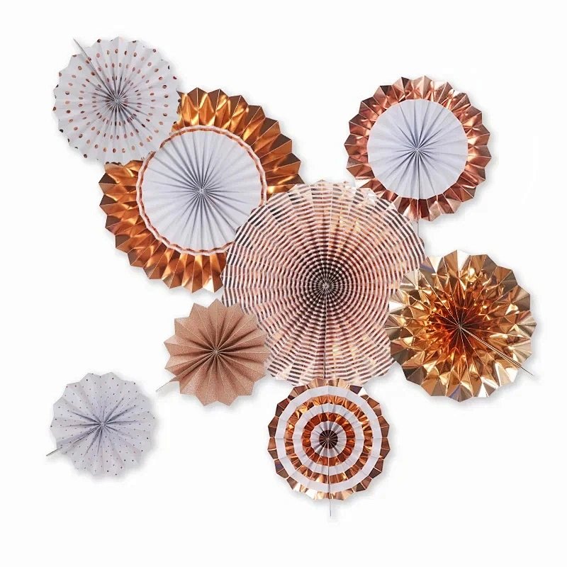 Wholesale Party Supplies Decorations Sets Paper Decorations Fan Flower Hanging for Party 6pcs/pack