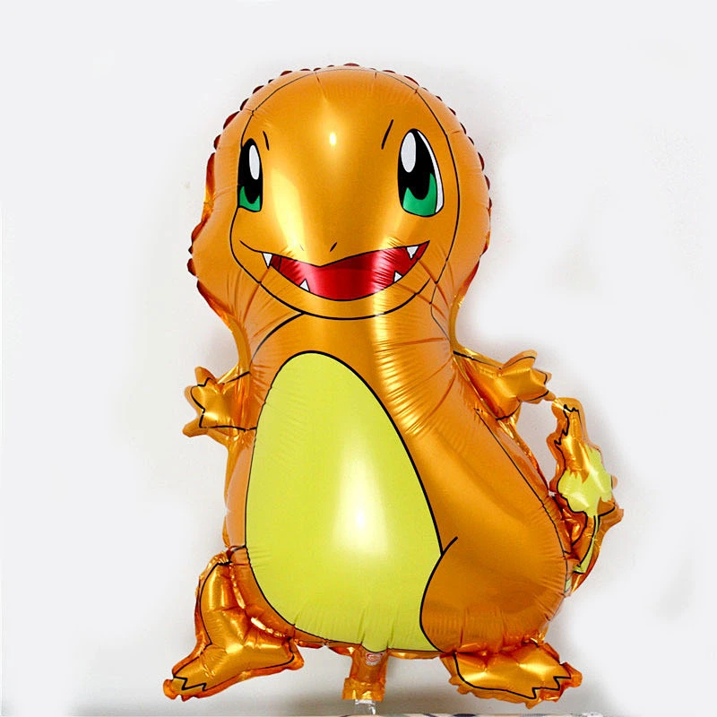 Hot sell Pikachu Cartoon Aluminum Film Balloon Pokémon Little Fire Dragon Jenny Turtle Aluminum Foil Balloon Wholesale