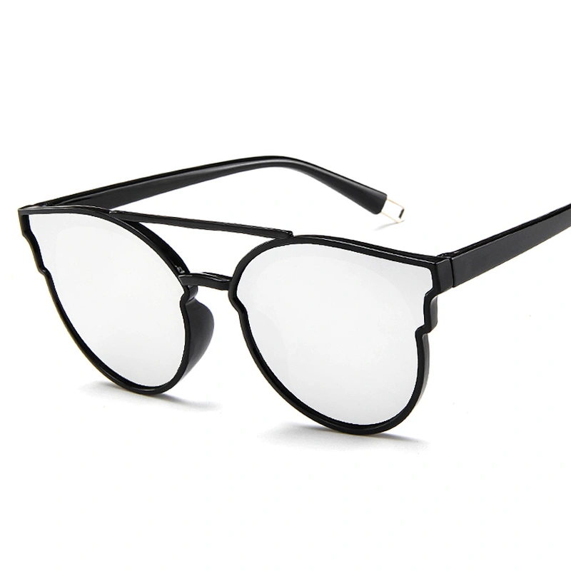 Amazon Popular Uv 400 Big Frame Double Bridges Thin Temple Womens Metal Sunglasses