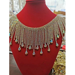 rhinestone trimming chain collar