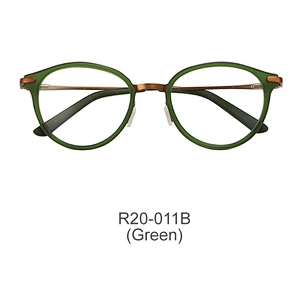 Latest hot sale classic round metal acetate glasses handmade optical eyeglasses frames