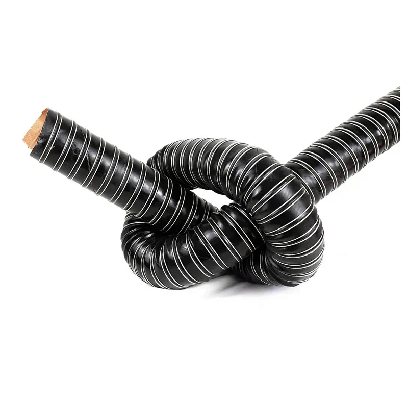 Black Silicon Double Layer Hose High Temperature Duct Hose Pipe Round Orange Flame Retardant Double Coated