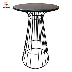 Metal wire bar table