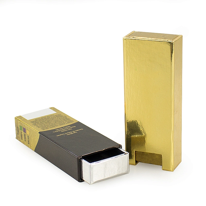 foil gold paper package box with insert for vape pen package