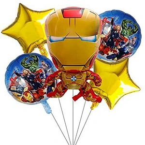 Superhero Theme Aluminum Foil Balloon Set Spiderman Batman Balloon Kids Birthday Toy Balloon Party Decoration