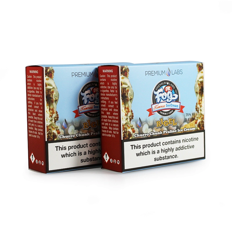 customized 3x10ml liquid bottle paper package box matt lamination