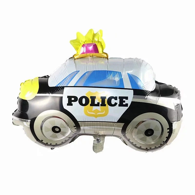 6 Pcs Cartoon Auto Balloon Fire Truck Engineering Vehicle Foil Balloon Ambulance For Kids Birthday Party Decoration