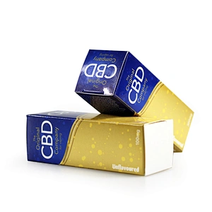 100mg cbd glossy laminated vaping foldable paper packaging box
