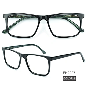PH2227 Newest trend square acetate full rim black optical eye glasses frames ready goods