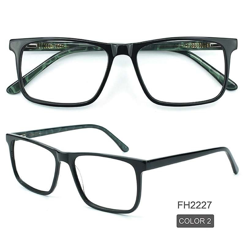 PH2227 Newest trend square acetate full rim black optical eye glasses frames ready goods