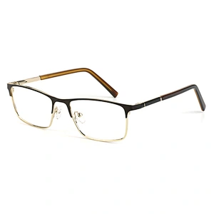 Full rim square classic metal optical frames custom logo eye glasses