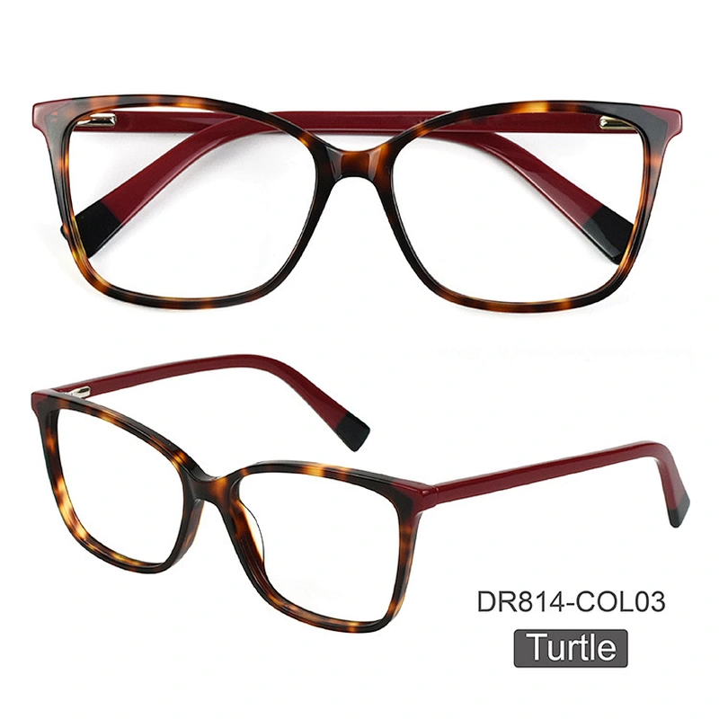 Factory wholesale high quality acetate optical frames square multicolor eyewearD