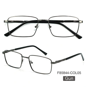 F85844 Fashion Design Men Retro Square Eyeglasses Full Rim Metal Optical Eyewear Frame