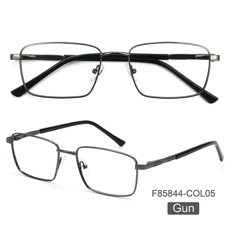 F85844 Fashion Design Men Retro Square Eyeglasses Full Rim Metal Optical Eyewear Frame