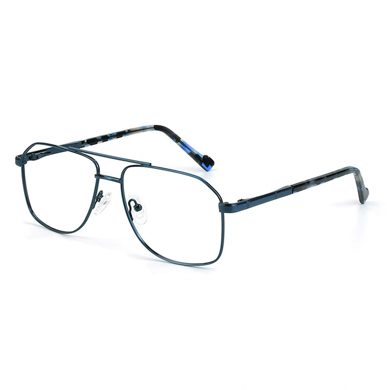 stylish cheap metal eyeglasses double bridge optical frames 2021