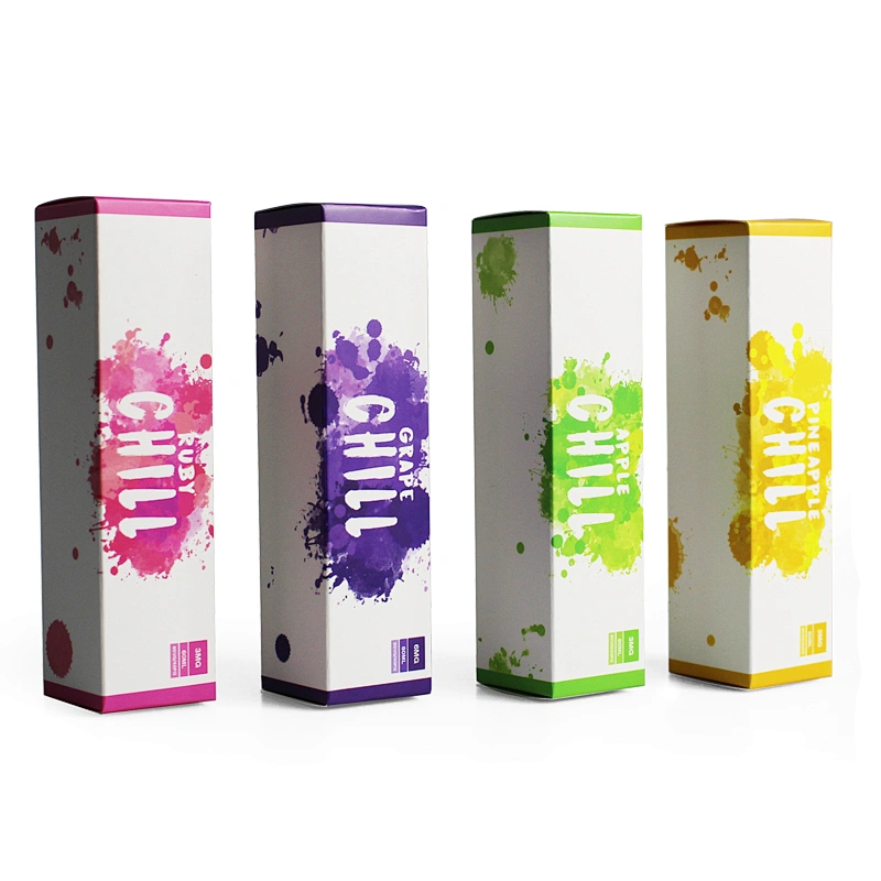 folding printing paper box for 30ml 60ml liquid vaping bottle package