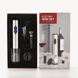 JWS001 4 in 1 Stainless Steel Opener kitchen Accessories Gift Set for Red Wine