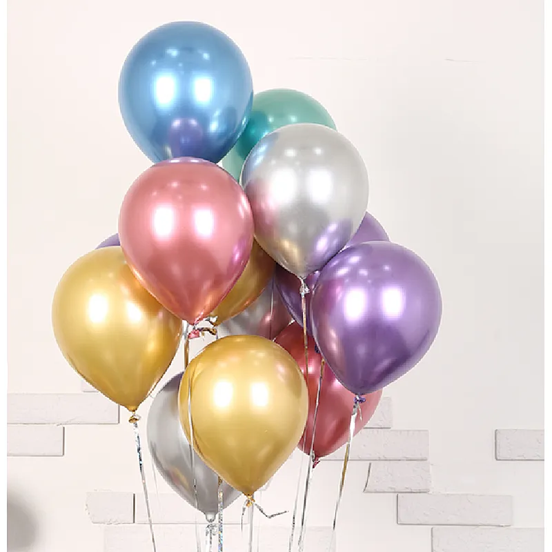 New design 5/10/12inch chrome latex balloons small Metallic  Air latex balloons for party  Decoration supplies