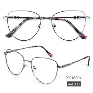 Lasted Style Eyeglasses Fashion Metal 5 color Optical Frame With Certificated