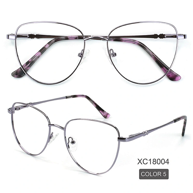 Lasted Style Eyeglasses Fashion Metal 5 color Optical Frame With Certificated