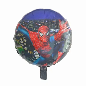 Hot Sale Birthday Party Decoration Balloon 18 Inch Round Shape Spiderman Iron Man Foil balloon