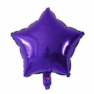 Multiple Color 18 inch Plain Pure Star Shaped Foil Helium Balloons Birthday Party Decorations