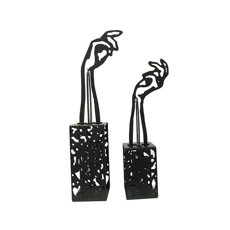 Black Powder Coated Steel Hands